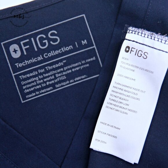 Bundle‎ of 2 Figs Catarina One Pocket Scrub Tops Blue Green Women M Style FW1000 - Picture 15 of 16